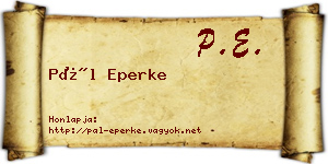 Pál Eperke névjegykártya